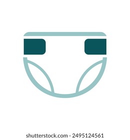 Diaper design vector isolated icon. Graph symbol for children and newborn babies web site and apps design, logo, app, UI