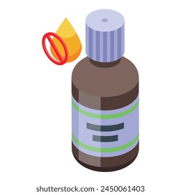 Diaper dropper icon isometric vector. Adult care. Safety medicine