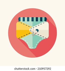 diaper flat icon with long shadow,EPS 10