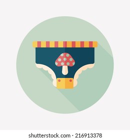 diaper flat icon with long shadow,EPS 10