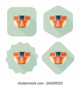 diaper flat icon with long shadow,EPS 10