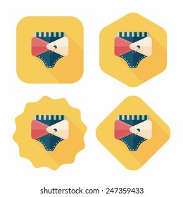 diaper flat icon with long shadow,EPS 10