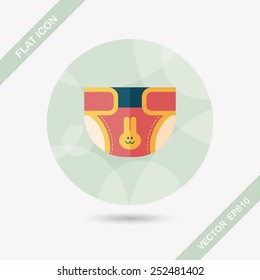 diaper flat icon with long shadow,EPS 10