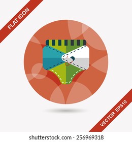 diaper flat icon with long shadow,EPS 10