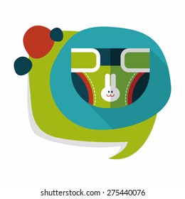 diaper flat icon with long shadow,EPS 10