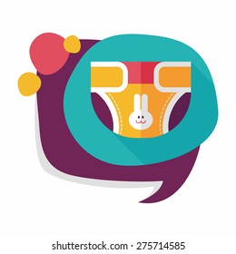 diaper flat icon with long shadow,EPS 10
