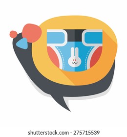 diaper flat icon with long shadow,EPS 10