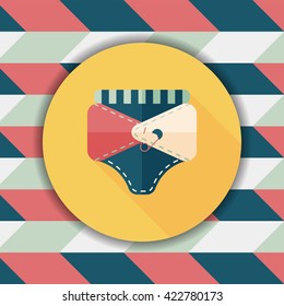 diaper flat icon with long shadow,EPS 10