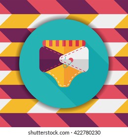 diaper flat icon with long shadow,EPS 10