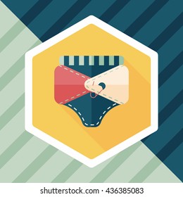 diaper flat icon with long shadow,EPS 10