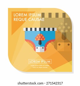 diaper flat icon with long shadow,eps10