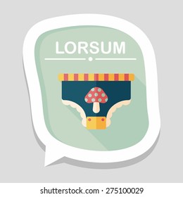diaper flat icon with long shadow,eps10