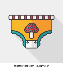 diaper flat icon with long shadow,eps10
