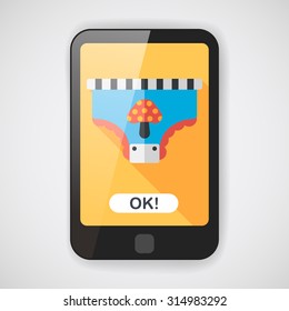 diaper flat icon with long shadow,eps10