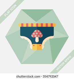diaper flat icon with long shadow,eps10
