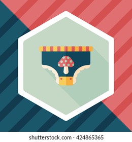 diaper flat icon with long shadow,eps10
