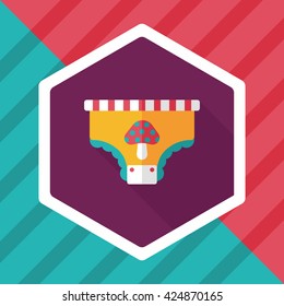 diaper flat icon with long shadow,eps10