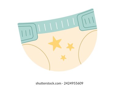 Diaper. Flat vector illustration isolated on white background