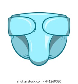 Diaper icon in cartoon style isolated on white background. Children care symbol