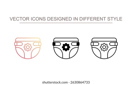 Diaper icon design with white background stock illustration