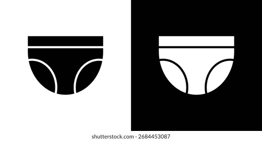 diaper icon in flat style, filled black symbol
