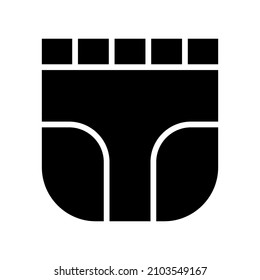 Icono de pañal aislado en fondo blanco