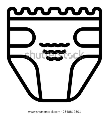 Diaper icon line style transparent