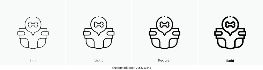 diaper icon. Linear style sign isolated on white background. Vector illustration.
