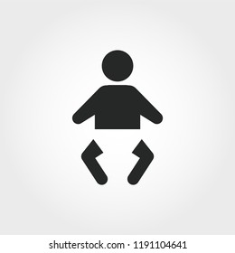 Diaper icon. Monochrome style design from baby things collection. UI. Pixel perfect simple pictogram diaper icon. Web design, apps, software, print usage.