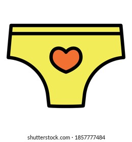Diaper icon. Outline diaper vector icon for web design isolated on white background