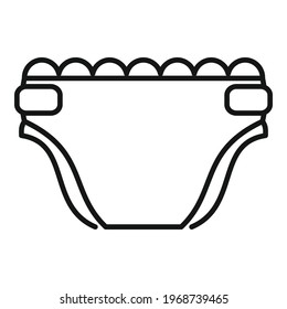Diaper icon. Outline Diaper vector icon for web design isolated on white background