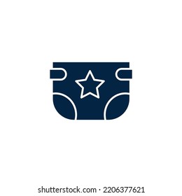 Diaper icon. Simple element illustration. Diaper concept outline symbol design.