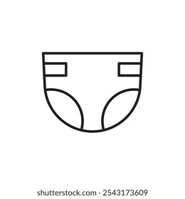 Icono de pañal. icono de vector simple.