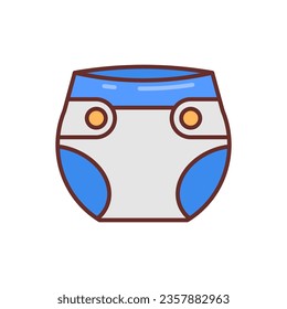 Diaper icon in vector. Illustration
