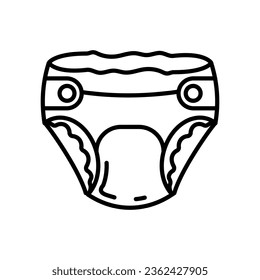 Diaper icon in vector. Illustration