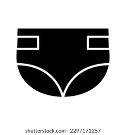 Diaper icon, vector illustration. Flat design style. vector diaper icon illustration on white background