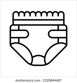 Diaper icon, vector diaper icon illustration isolated on white background