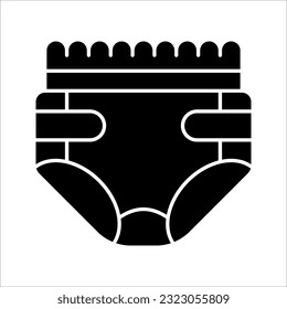 Diaper icon, vector diaper icon illustration isolated on white background