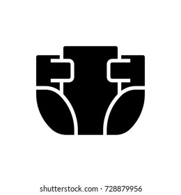 diaper icon vector isolated on white background