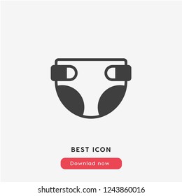 diaper icon vector, diaper symbol.  Linear style sign for mobile concept and web design. diaper symbol logo illustration. vector graphics - Vector.