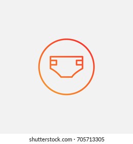 Diaper icon.gradient illustration isolated vector sign symbol
