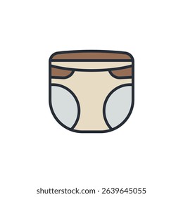 diaper icons isolated on White Background. Flat style design