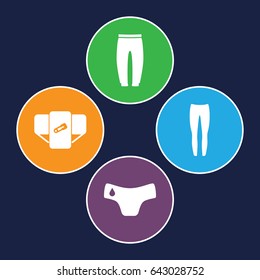 Diaper icons set. set of 4 diaper filled icons such as children panties, diaper
