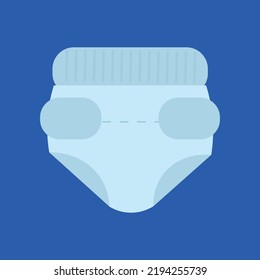 Diaper, illustration, vector, front view