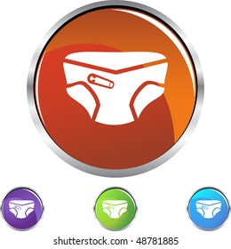 Diaper aislado en un fondo.