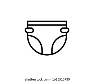 Diaper line icon. High quality outline symbol for web design or mobile app. Thin line sign for design logo. Black outline pictogram on white background
