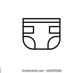 Diaper line icon. High quality outline symbol for web design or mobile app. Thin line sign for design logo. Black outline pictogram on white background