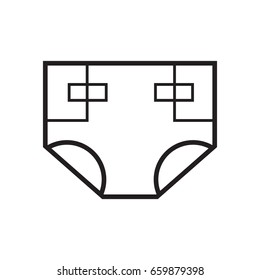 Diaper line icons.