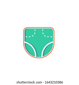 diaper logo design modern vector