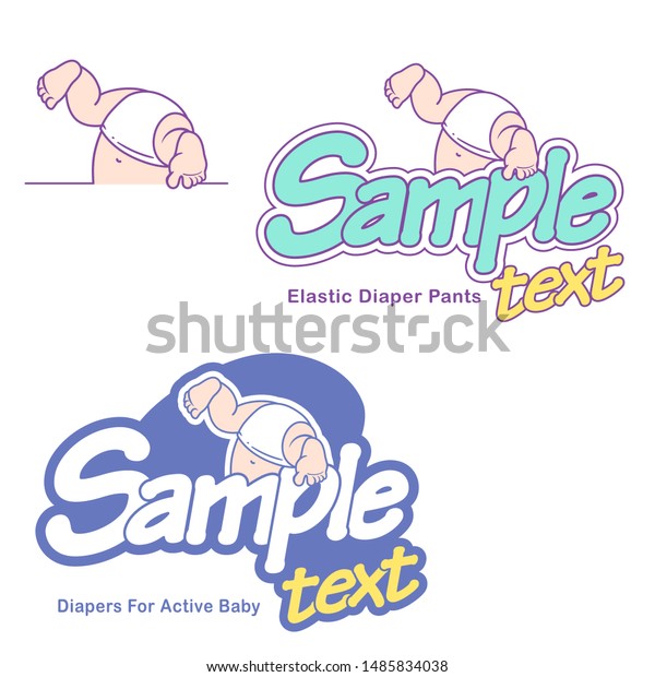 Modele De Logo De Couche Bebe Image Vectorielle De Stock Libre De Droits